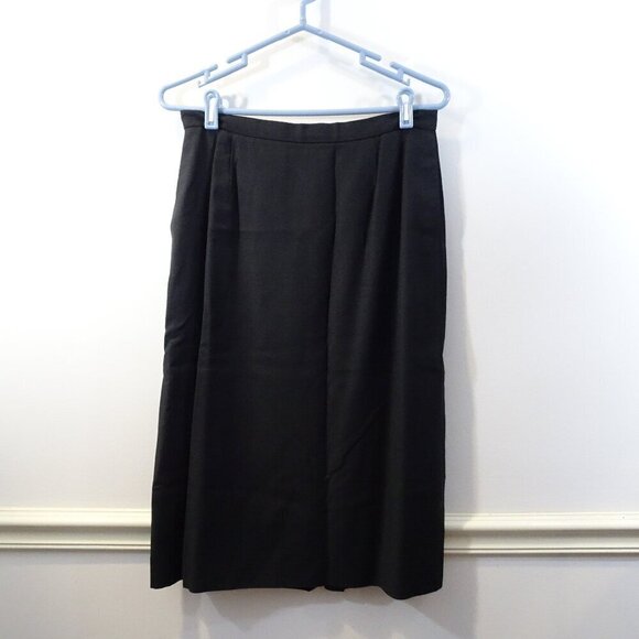 VTG Christian Dior The Suit Black Pencil Skirt Size 14 Fully Lined Made in USA - Picture 1 of 7